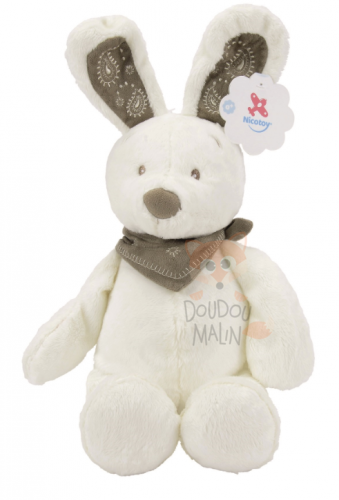  mon ami teddy lapin blanc beige bandana 